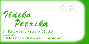ildiko petrika business card