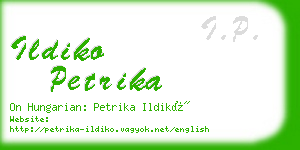 ildiko petrika business card